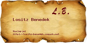 Lositz Benedek névjegykártya