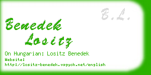 benedek lositz business card